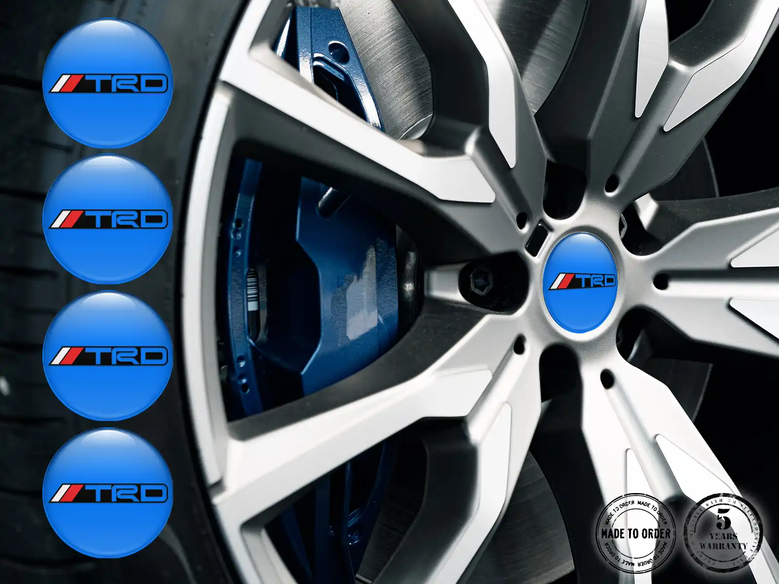 Toyota TRD Badges Roues Étiquette Cascade Gravitationnelle